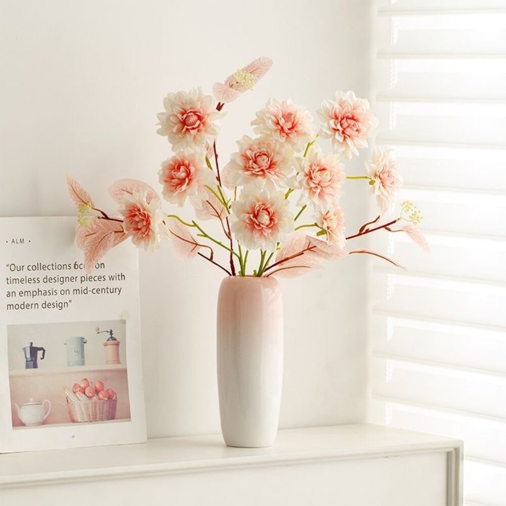 Slim Ombre Ceramic Flower Vase – Neutral Decor